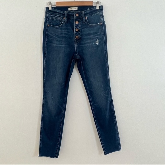MADEWELL 10" High-Rise Skinny Jeans in Dewitt Wash - Picture 6 of 10
